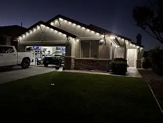 Permanent outdoor lighting display