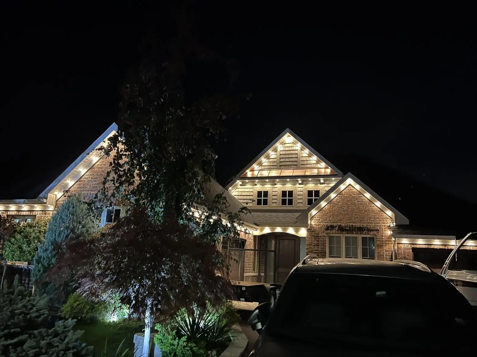 Warm architectural Govee lighting